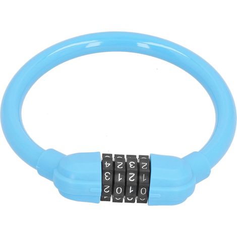 Câble antivol de vélo haute sécurité à 4 chiffres, bleu, pour le cyclisme en extérieur (1/5)