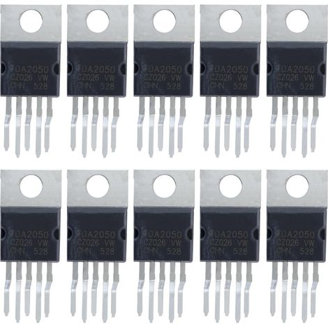 Lot de 10 Circuits intégrés TDA2050A pour amplificateur Audio avec Protection Contre Les Courts-Circuits, destinés aux Haut-parleurs et aux systèmes Audio (1/5)