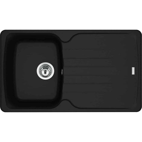 Franke – Évier 1 bac Fragranit+ AZG611-86 – Noir mat – Pré-percé pour robinetterie – Traitement anti-bactérien – Garantie 10 ans (1/2)