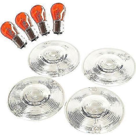 Quatre ampoules de clignotant fumé pour Harley Davidson Touring Electra Glide Road King (1/5)