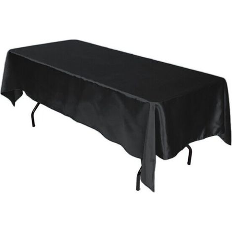 Nappe de banquet de luxe, coton/polyester, idéale pour les hôtels et les réceptions – Noir (1/5)