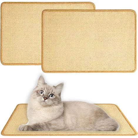 2 Pcs Tapis Griffoir pour Chat Tapis à Gratter Horizontal 20 x 40 cm (1/5)