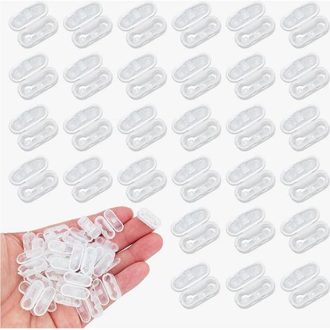 Transparent plastic ball chain connectors for Roman blinds, ceiling fans, window chains, sunshade clips, and decorative chains (36 pieces). (1/5)