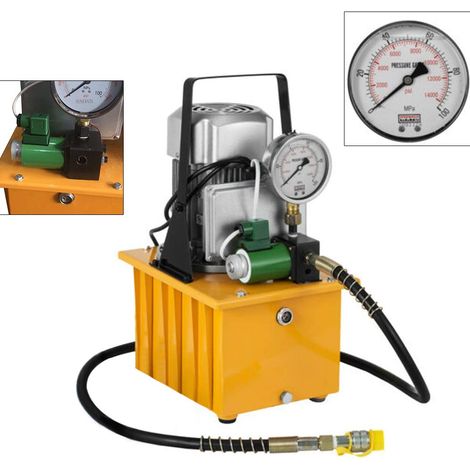750W 700Bar Elektrische Hydraulikpumpe Elektrohydraulikpumpe Hydraulikmotor Pumpe mit Magnet Ventil Hydraulikaggregat Hydraulikmotorpumpe Elektropumpe (1/5)