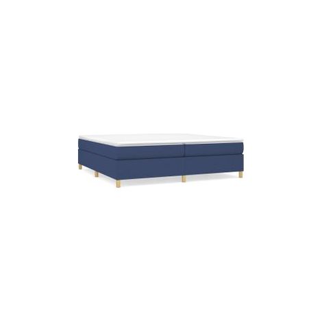 Sommier à lattes de lit avec matelas Bleu 200x200 Tissu (1/5)