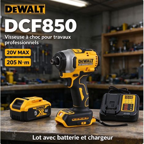 Akku-Schlagschrauber 12V DEWALT DCF850 leicht und kraftvoll für schnelles Schrauben (1/5)