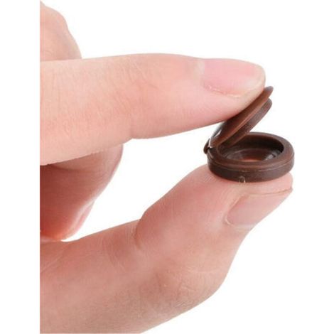 Confezione da 100 tappi a vite marroni per cerniere, tappi a vite in plastica per mobili, armadi e scaffali (1/4)