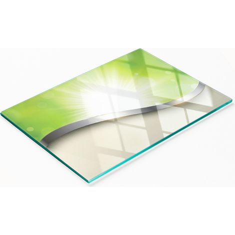 Tabla de cortar decorativa para cocina, de vidrio templado texturizado, 80x52 cm. (1/5)