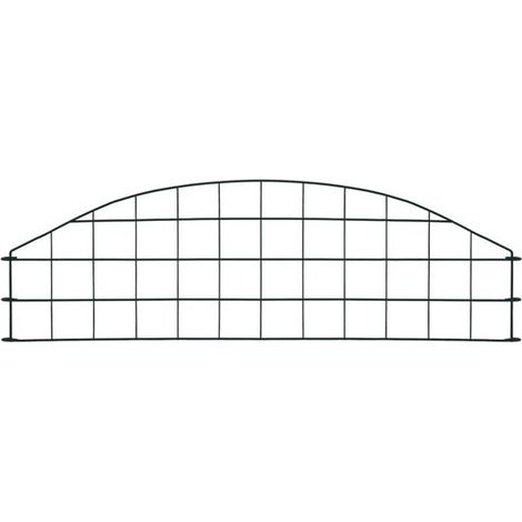Ensemble de clôture de jardin avec salon courbé, 77,3 x 26 cm, vert (1/5)