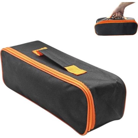 1 unidad, Bolsa de herramientas resistente, Bolsa de almacenamiento con amplia abertura, Negro, Bolsa para electricista (1/5)