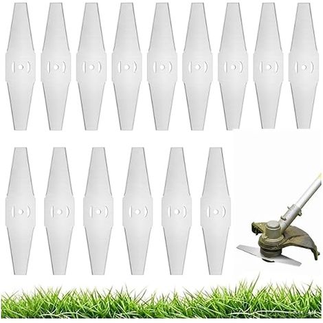 15 Pcs Lame Coupe Bordure et Débroussailleuse, Lame de Rechange 6 Pouces pour et Coupe-Bordure sans Fil, Accessoires de Tondeuse pour Ronces et Herbes Hautes (1/5)