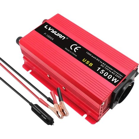 UPS, caricatore USB doppio, protezione da sovraccarico, 12V 1500W 50Hz EU R, 220-240V CA, 12V CA (1/2)
