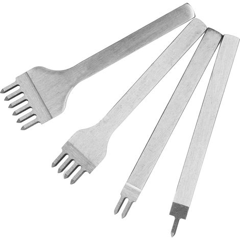 Kit de ciseaux à laçage diamant pour travaux manuels en cuir, outils de poinçonnage et d'estampage en acier rapide (HSS), espacement de 3 mm