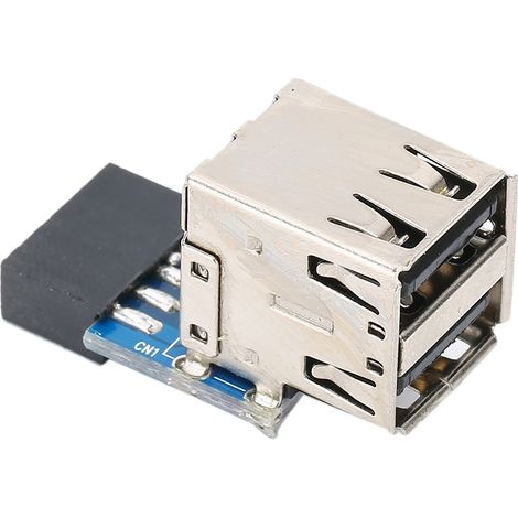 9-poliger USB-auf-2-USB-2.0-Anschluss-Erweiterungsadapter für PC-Motherboards (1/5)