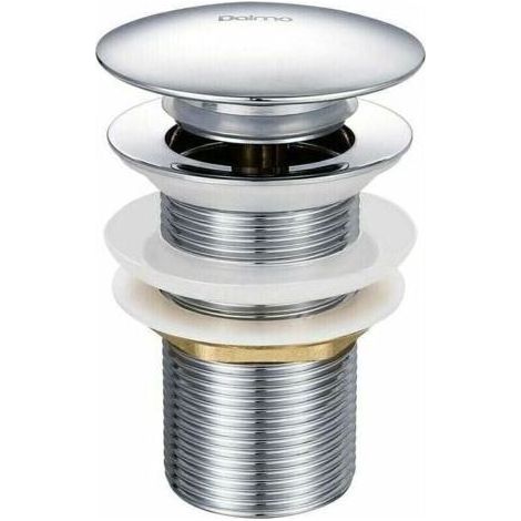 Bonde de douche et lavabo Pop-up sans Trop-Plein en Laiton Chromé G 1-1/4, Équipée d'un Système d'Ouverture et de Fermeture Facile à Bouton-Poussoir – Modèle (1/4)