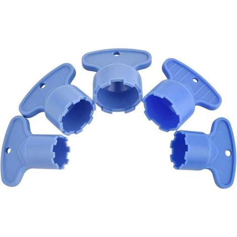 Un juego de 5 llaves azules para aireadores de grifos de 2,2 GPM，que incluye 5 llaves para desmontar el aireador (1/5)
