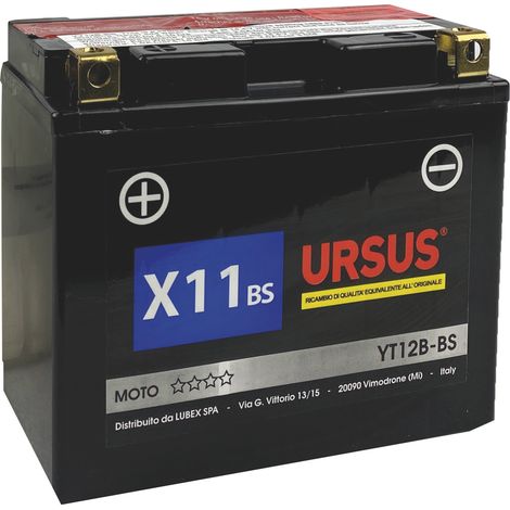 BATTERIA AVVIAMENTO MOTO URSUS   X4 BS 3 Ah mm. 114x71x86 h