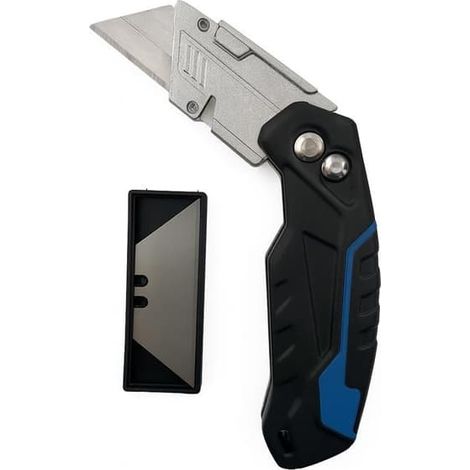 Cutter Pliant - BOXBRICO - 3 lames - Manche en aluminium - Numéro aléatoire - Compact et pratique (1/5)