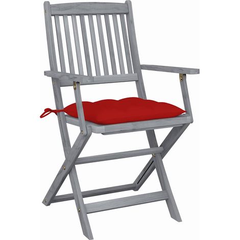 Maison Exclusive - Klappstühle, 2 Stück, mit Kissen, aus massivem (1/5)