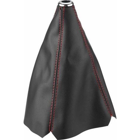 Kit di rivestimento per pomello del cambio, rivestimento universale per pomello del cambio in similpelle PU nera lucida (1/5)
