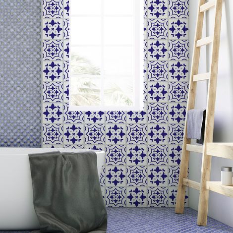 Sticker Mural Carrelage adhésif Cuisine Salle de Bain - 24 STICKERS CARRELAGES AZULEJOS LUPE - 24stickers15x15cm (1/5)