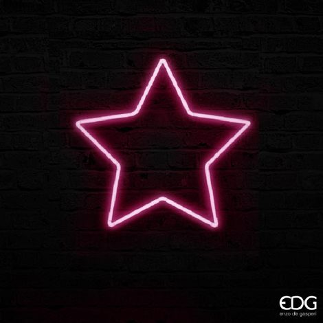 EDG Enzo De Gasperi NeonLed Stella di Natale Double Face D 60 Cm 240 Led Pink