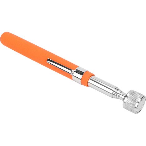 Bâton de ramassage, outil de ramassage télescopique en alliage d'aluminium antirouille orange extensible pour les véhicules. (1/5)