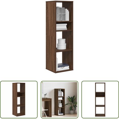 Bücherregal Holz - Bücherregal Braun Eichen-Optik 34x31x112 cm Holzwerkstoff (1/5)