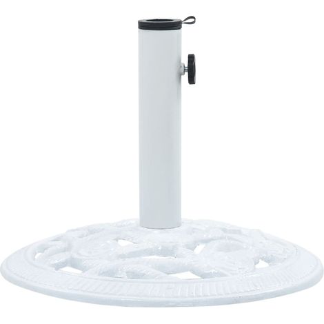Pied de parasol Socle de parasol - Blanc 9 kg 40 cm Fonte BV849440 (1/5)