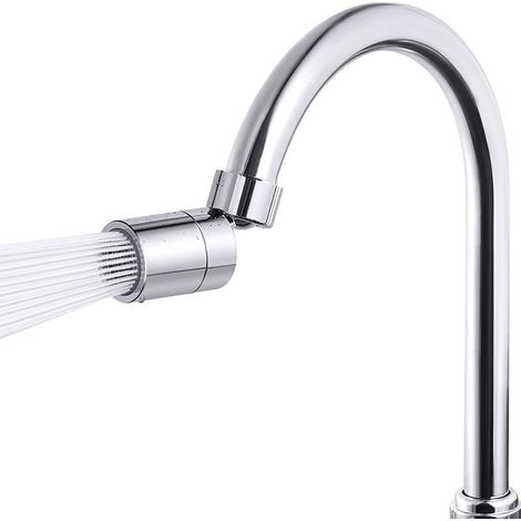 Aérateur de Robinet Pivotant Grand Angle Réglable Accessoire Robinet de Cuisine de Salle De Bain 2 Modes (1/5)