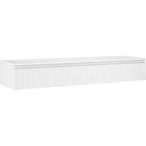 Mexen Rivel mobile bagno sottolavabo 160 cm con piano, 1 cassetto, scanalato, bianco opaco - 91A20-16023-1-BFC01 (1/5)