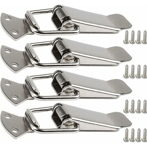Spannverschluss aus Edelstahl mit Schraube, 56-mm-Hebelverschluss, federbelasteter Knebelverschluss, Klemmclip, Kastenverschluss, abschließbare Kappe für Werkzeugkasten