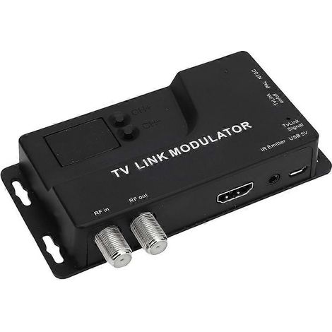 Convertisseur coaxial HD 1080p compatible HDMI vers modulateur RF 471,25 MHz/885,25 MHz pour TV, console de jeux, décodeur satellite, lecteur DVD et PC. (1/5)