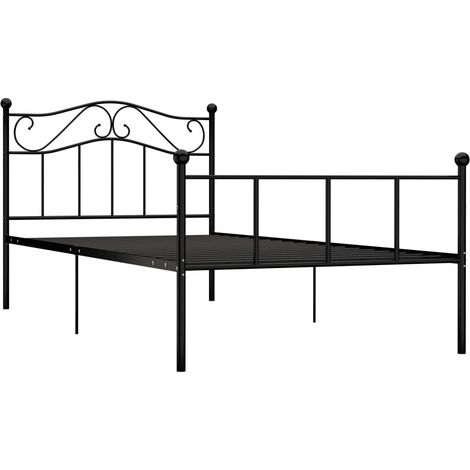 Maison Exclusive - Estructura de cama sin colchón metal negro 100