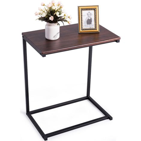 Mesa auxiliar en forma de U 55 x 35 x 65 cm con asiento ergonómico estilo contemporáneo fabricada en MDF color natural 200020741 (1/2)