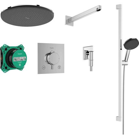 Hansgrohe Raindance Alive S - Conjunto de ducha con termostato oculto, con cuerpo, diámetro 30 cm, 3 chorros, cromado 24622000 (1/5)