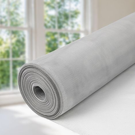 Moustiquaire en aluminium (l x L) : 1 x 5 m - Moustiquaire pour fenêtre et porte de balcon - Protection contre les insectes - Tissu en aluminium - Souris, mouches (1/5)