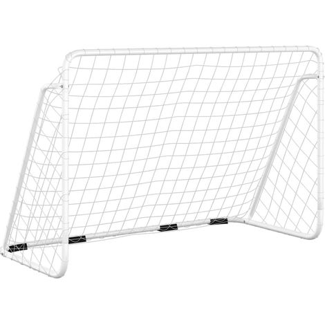 Maison Exclusive - But de football avec filet Blanc 180x90x120 cm Acier (1/5)