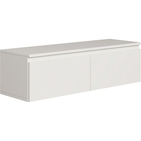 Selsey BEMMI -Mueble de TV suspendido con 2 puertas -100 cm -blanco (1/5)