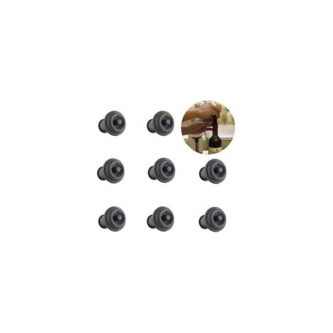 Set di 8 tappi sottovuoto in silicone riutilizzabili, adatti per bottiglie di vino e compatibili con pompe per il sottovuoto. - Crezuo