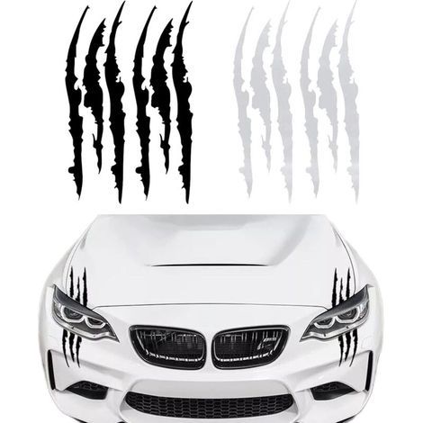 Autoaufkleber mit Krallenmuster, Monsterkrallen-Aufkleber, Autodekoration, 4er-Pack