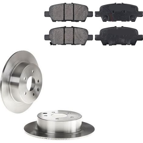 KIT FRENI POSTERIORI compatibile con NISSAN PULSAR 2 VOLUMI/CODA SPIOVENTE (C13) - DISCHI + PASTIGLIE OEM: P 56 068 / 17890 /SOSTITUZIONE DIRETTA/BASSA POLVERE/SILENZIOSO (1/5)