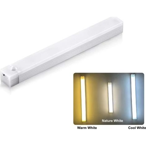Veilleuse intelligente à détecteur de mouvement, bande LED de chevet, kit de fixation pour dessous de meuble, avec détecteur de mouvement, intensité réglable, lampe décorative pour la cuisine ou le bu (1/5)
