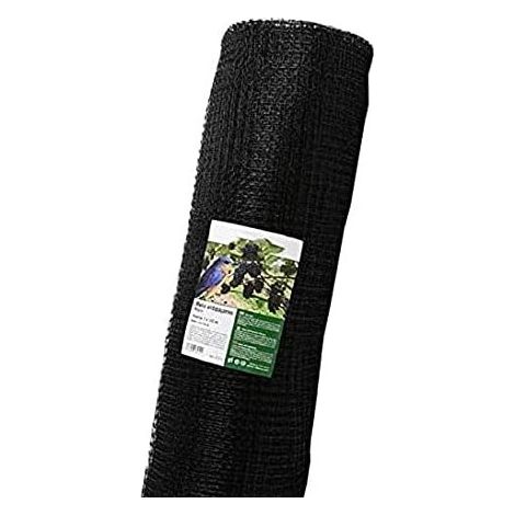 Schwarzes Vogelnetz, 2 x 100 m, 16 mm Quadrate