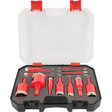 Trousse de découpe robuste en 12 pièces avec technologie de refroidissement avancée, coupe haute vitesse, légère (700 g), idéale pour les entrepreneurs et les projets de maçonnerie. (1/5)