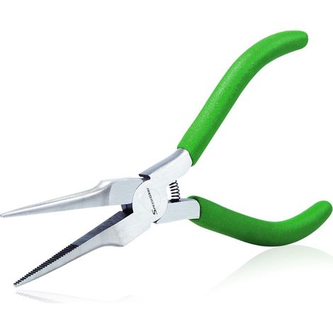 Mini Pince à bec effilé Mince Dentelée Mâchoire 4.5" Petite pince Micro Précision Fil Boucle fine Pince à bec nasal Outil de création de bijoux Perlant Hobby Artisanat (1/5)