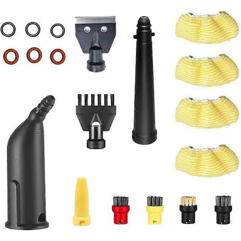 Kit de rechange multi-usages pour nettoyeurs vapeur Karcher SC1 SC2 SC3 SC4 SC5 CTK10 CTK20 : brosses, chiffon, capuchon et buse (1/5)