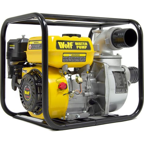 Wolf 3-inch Petrol Water Pump, Pools Ponds & Flood Water Removal, 6.5HP Self-Priming