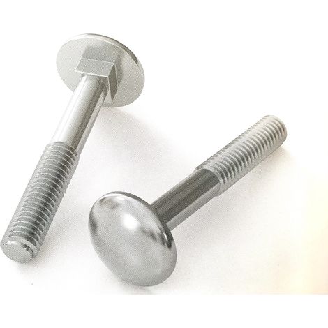 VITI METRICHE TESTA TONDA QUADRO SOTTOTESTA BASSA RESISTENZ DIN 603 VITE METRICA - 100 PZ - 20 mm - M8 mm (1/2)