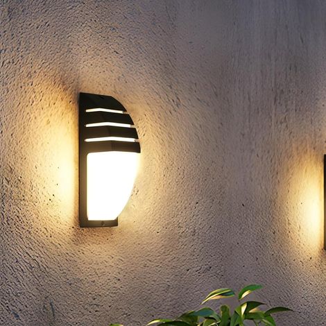 LED-Außenwandleuchte, schwarze Wandleuchte für Hof, Garten, Schlafzimmer, Wohnzimmer, 26 cm x 9 cm (1/5)